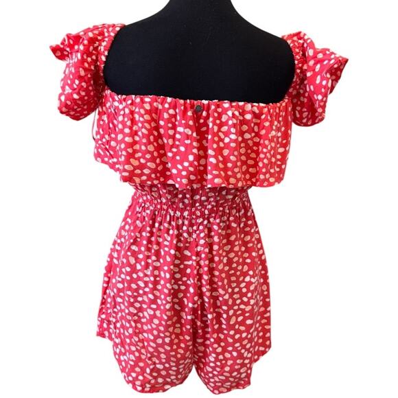 NEW ROXY Hibiscus Wild Dot Juniors' Another Day Printed Romper Size S - Picture 5 of 10